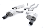 Preview: Cat Back Dual Outlet Resonated GT100 100mm Cerakote Black Trims mit EG