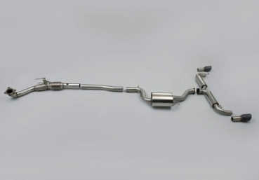 Turbo-Back Incl.Hi-Flow Sports Cat 100CPSI 76mm Race Resonated Black System
