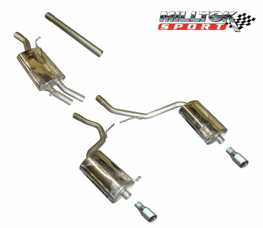 Cat Back Resonated Dual GT90 Trims