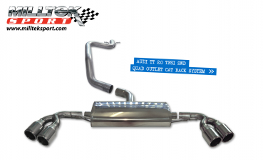Cat Back Quad Twin 90mm Jet