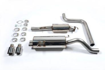 Cat Back Resonated Race Twin 80mm GT80 Polished