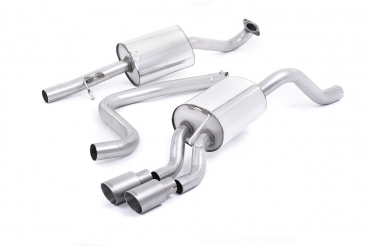 Cat Back Resonated Twin 80mm GT80 Brushed Titanium