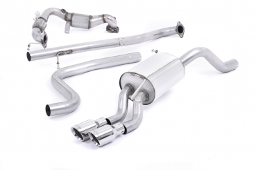 Turbo-back including Hi-Flow Sports Cat Non Resonated Polished