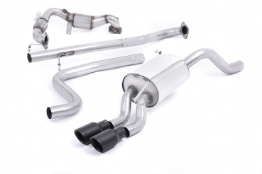 Turbo-back including Hi-Flow Sports Cat Non Resonated Black Cerakote