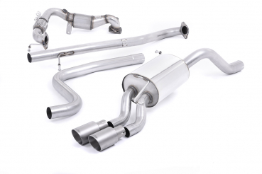 Turbo-back including Hi-Flow Sports Cat Non Resonated Brushed Titanium