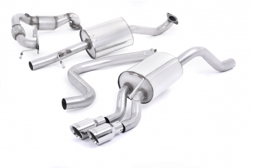 Turbo-back including Hi-Flow Sports Cat Resonated Polished