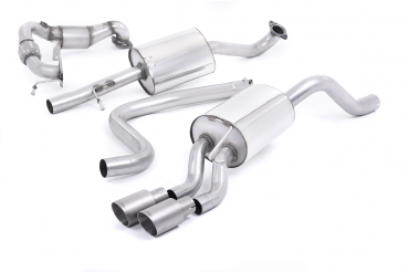 Turbo-back including Hi-Flow Sports Cat Resonated Brushed Titanium