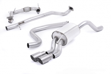 Turbo-back with Cat-Replacement Pipe Non Resonated Twin 80mm GT80 Brushed Titanium