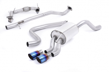 Turbo-back with Cat-Replacement Pipe Non Resonated Twin 80mm GT80 Burnt Titan