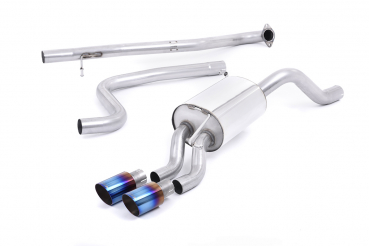 Cat Back Non Resonated Twin 80mm GT80 Burnt Titanium