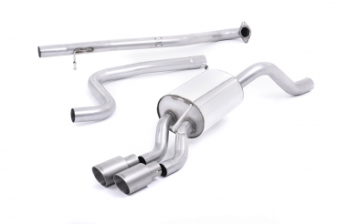 Cat Back Non Resonated Twin 80mm GT80 Brushed Titanium