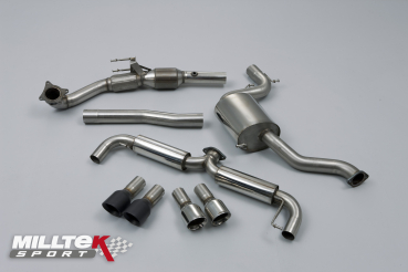 Turbo-Back Incl.Hi-Flow Sports Cat 100CPSI 76mm Race Resonated Black System