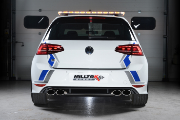 Cat-Back Non-Valved Race System Resonated Black Ceramic Oval Tips