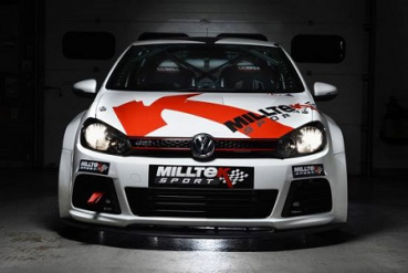 Cat-Back Non-Valved Race System Resonated Black Ceramic Oval Tips