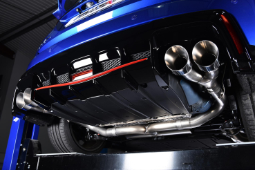 Cat Back Resonated Quad GT100 100mm Brushed Titanium Tips mit EG