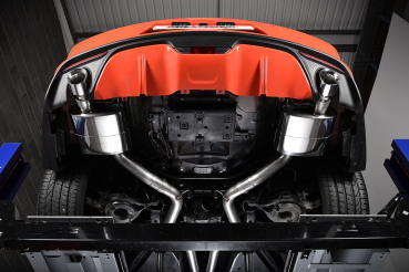 Cat Back Dual Outlet Non Resonated GT100 100mm Polished Trims