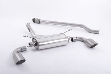 Cat Back Non Resonated Dual GT115 Brushed Titanium Tip