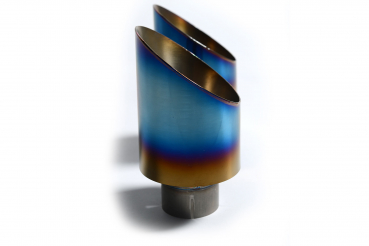 Cat Back Resonated Dual GT115 Burnt Titanium Tip mit EG