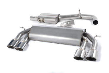 Cat-Back Non-Valved Race System Resonated Polished Oval Tips
