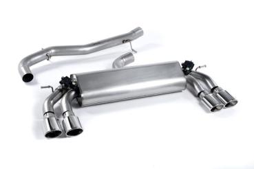 Cat Back Non Resonated Quad 100mm GT100 Polished Tips