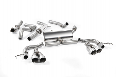Cat Back Resonated Quad GT100 100mm Polished Tips mit EG