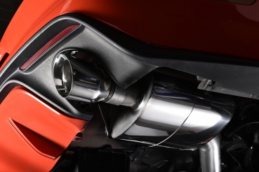 Cat Back Dual Outlet Non Resonated GT100 100mm Polished Trims