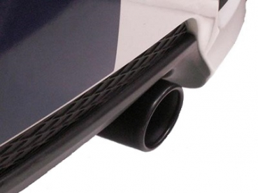 Cat Back Non Resonated Single 90mm Jet Black Trim