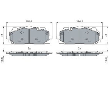 BOSCH 0 986 424 429 Bremsbeläge