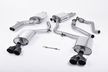 Cat Back Resonated GT100 Black Ceramic Tips