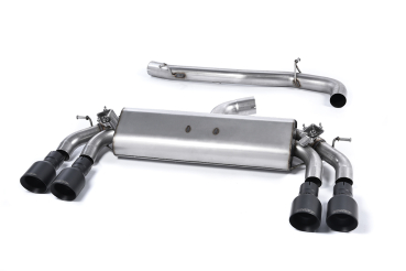 Cat Back Non Resonated Quad 100mm GT100 Black Tips
