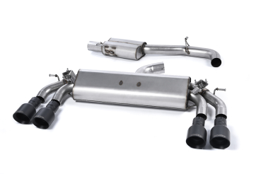 Cat Back Resonated Quad 100mm GT100 Black Tips mit EG