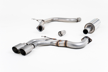 Cat Back Resonated Twin 80mm GT80 Brushed Titanium mit EG