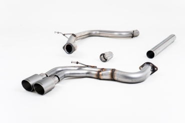 Cat Back Non Resonated Twin 80mm GT80 Brushed Titanium
