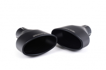 Cat Back Non-Valved Resonated Cerakote Black Oval Trims