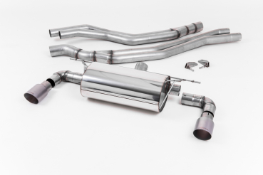 Cat Back ROAD Resonated Brushed Titanum Dual 90mm GT90 Tips mit EG
