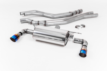 Cat Back ROAD Resonated Burnt Titanium Dual 90mm GT90 Tips mit EG