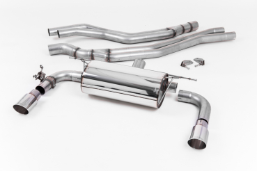 Cat Back ROAD Resonated Polished Dual 90mm GT90 Tips mit EG