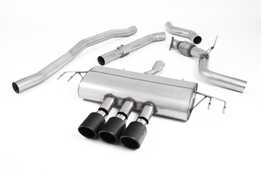 Cat Back Non Resonated RACE with 3x GT100 100mm Carbon Trims