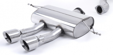 Cat Back Middle Silencer Non Resonated Dual 100mm GT100 Polished