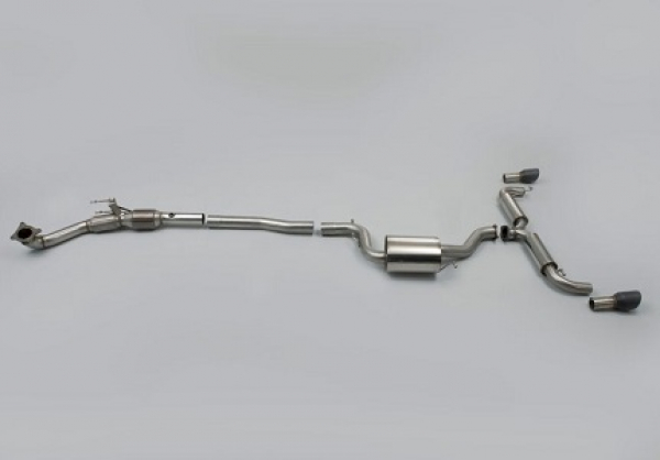 Turbo-Back Incl.Hi-Flow Sports Cat 100CPSI 76mm Race Resonated Black System