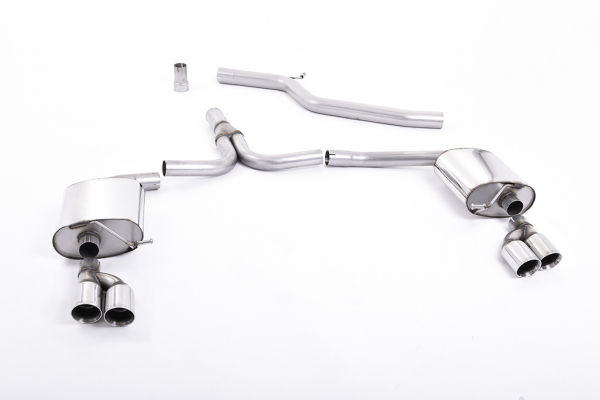 Cat Back Quad Outlet Twin 80mm GT80 Polished