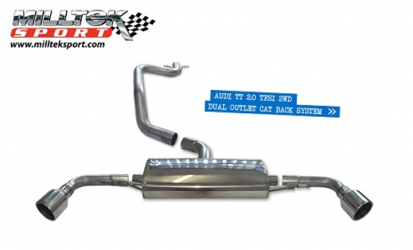 CAT-BACK - Dual GT100, requires valance from the 3.2