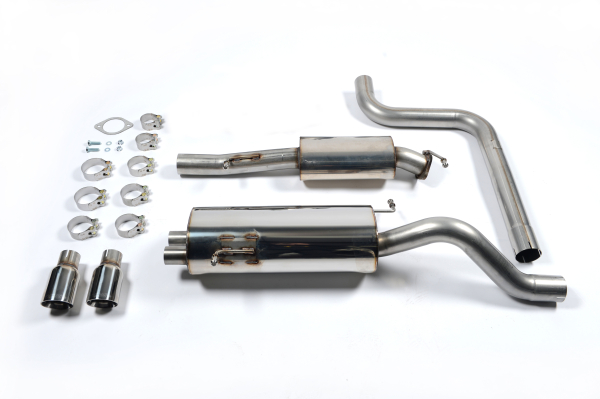 Cat Back Resonated Race Twin 80mm GT80 Polished