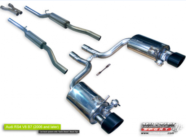 Cat Back Resonated Black Tip incl.Exhaust Valves mit EG