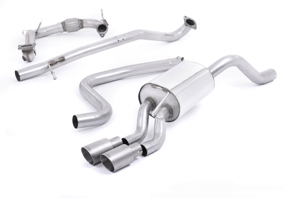 Turbo-back with Cat-Replacement Pipe Non Resonated Twin 80mm GT80 Brushed Titanium