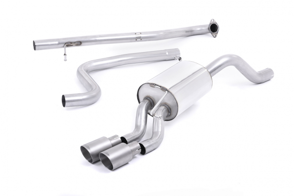 Cat Back Non Resonated Twin 80mm GT80 Brushed Titanium