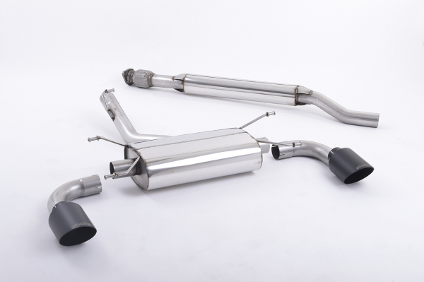 Cat Back Resonated Dual GT115 Black Ceramic Tip mit EG