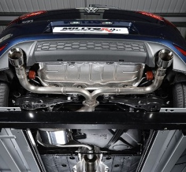 Cat Back Road+ Part Resonated Brushed Titanium Dual 100mm GT100
