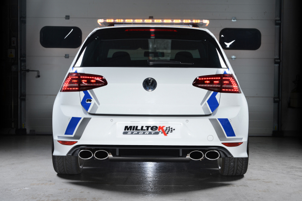 Cat-Back Non-Valved Race System Resonated Black Ceramic Oval Tips