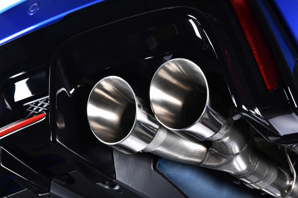 Cat Back Non Resonated ROAD Quad GT100 100mm Brushed Titanium Tips